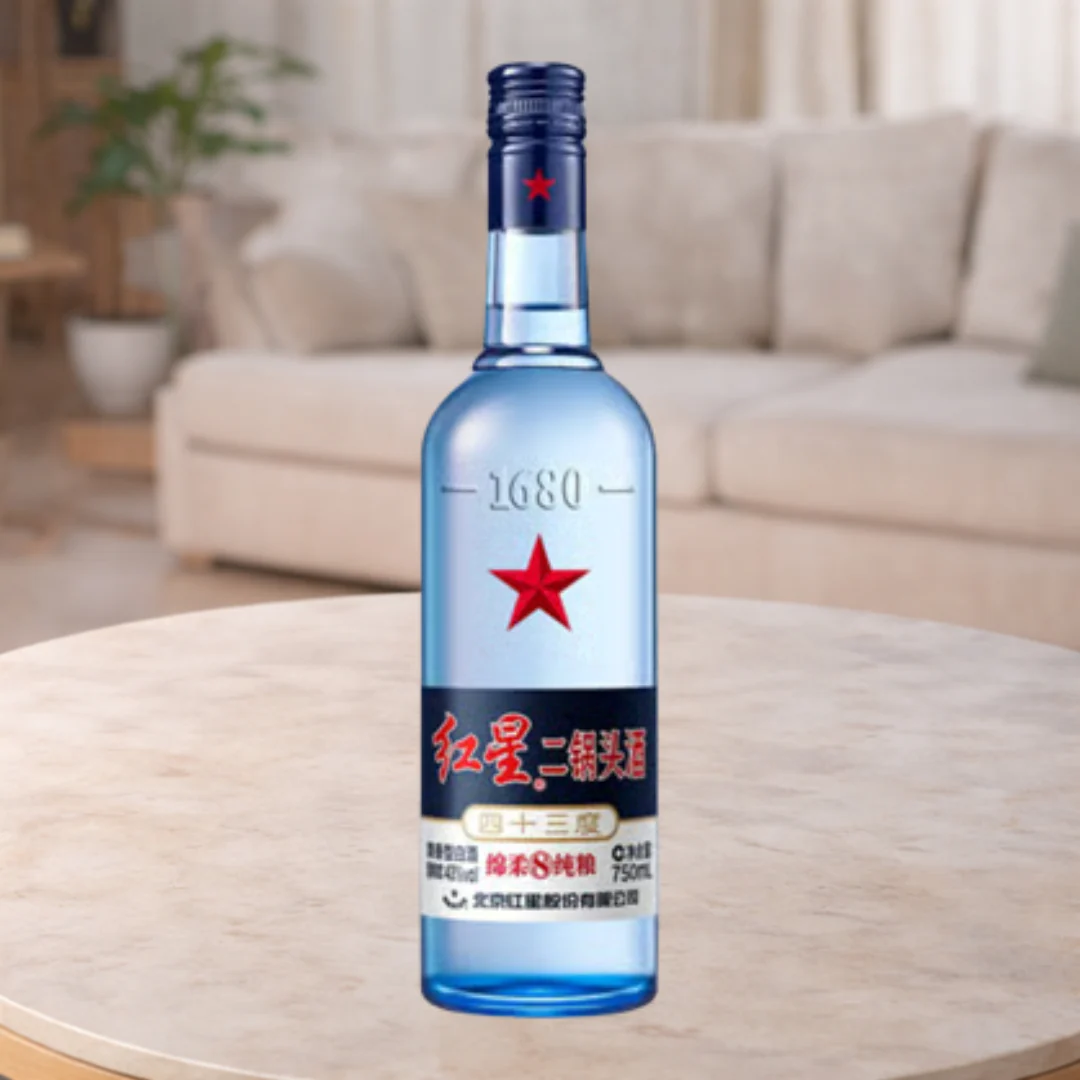 Red Star Erguotou Baijiu 43% 500ml