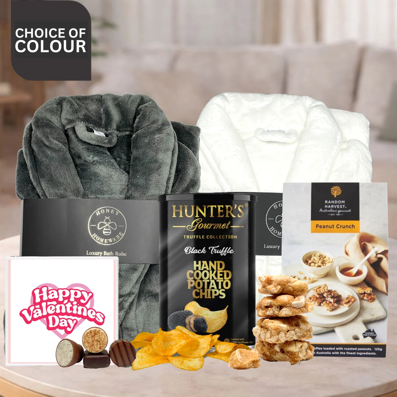 Relax With Robe & Snacks Valentines Hamper