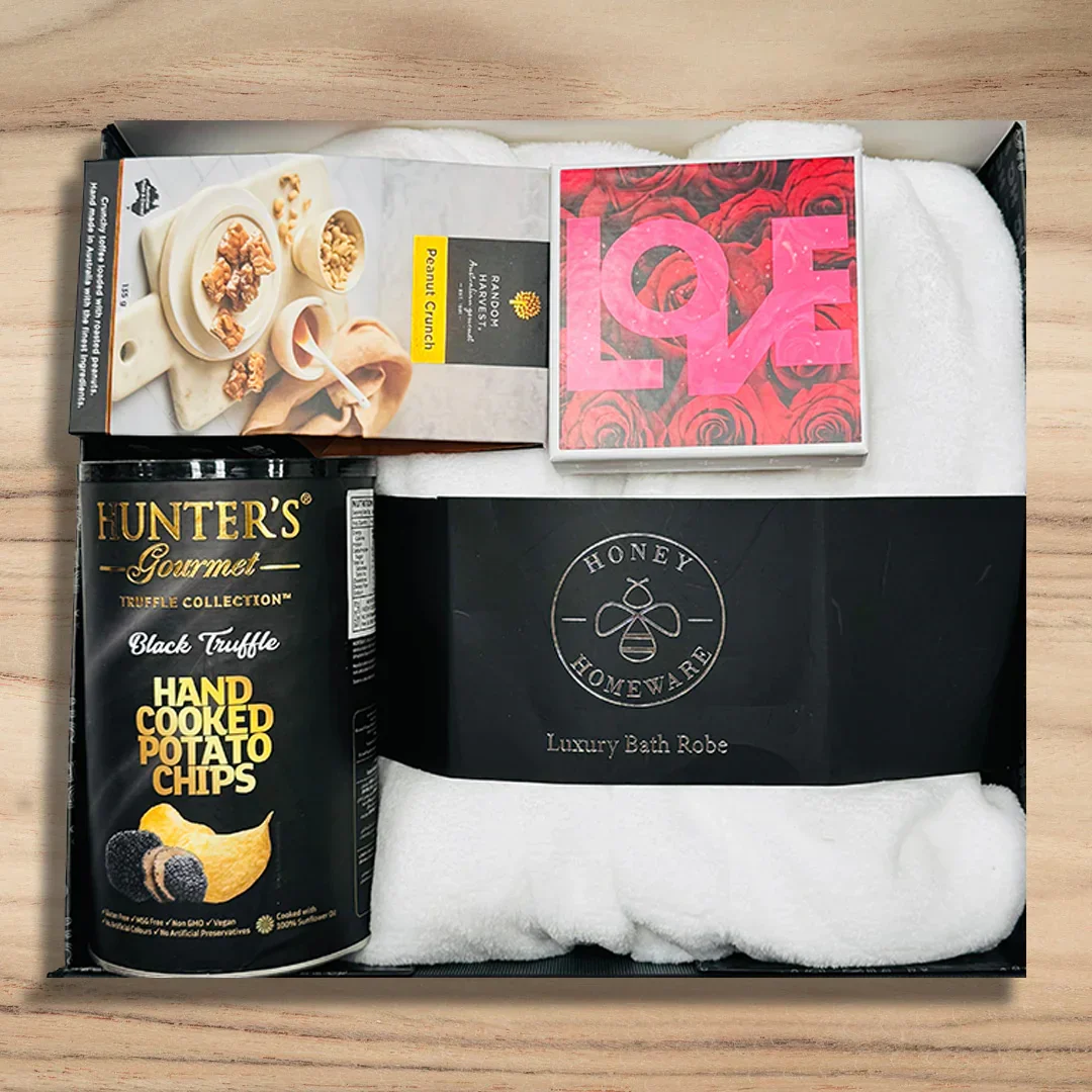 Relax With Robe & Snacks Valentines Hamper - Image 3