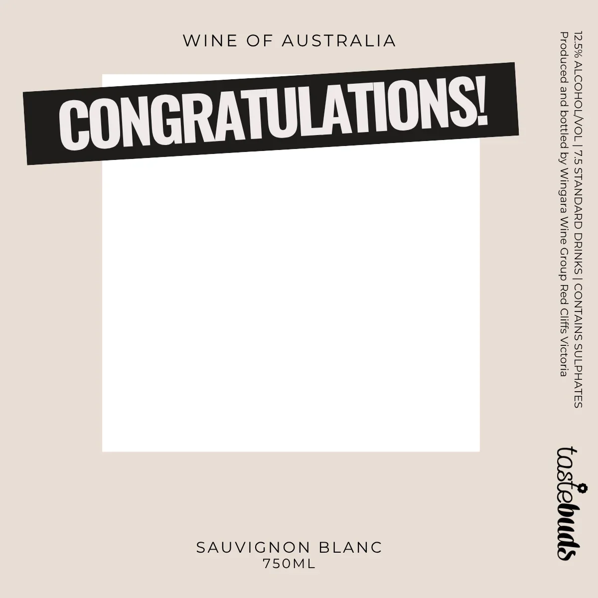 Congratulations Sauvignon Wine Label