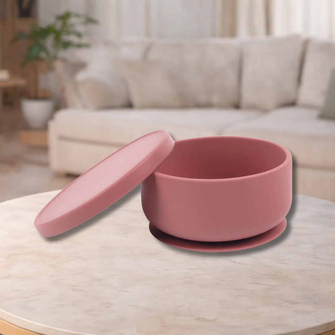 Silicone Baby Suction Bowl Dustypink - By Tiny Dining