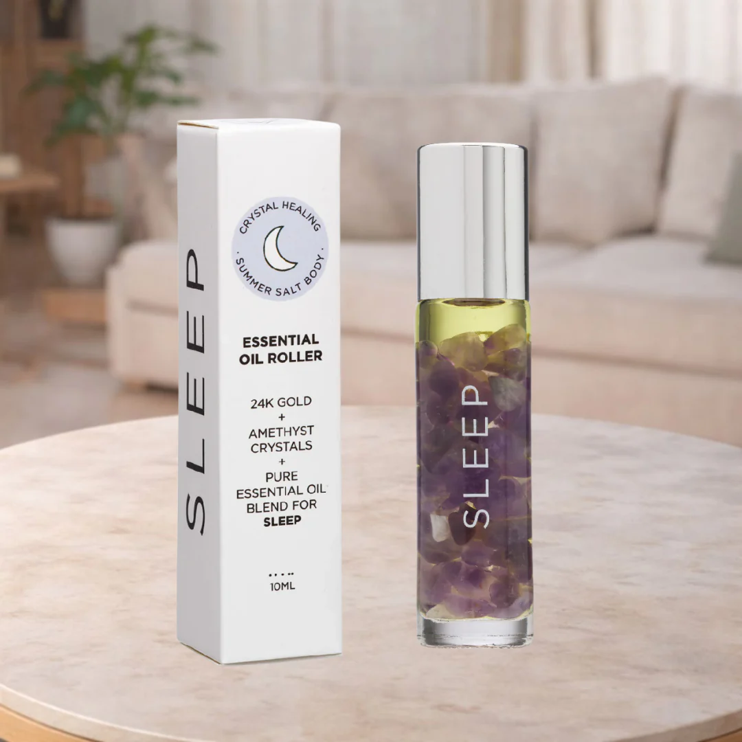 Summer Salt Body Sleep Amethyst Crystals Essential Oil Roller 10ml