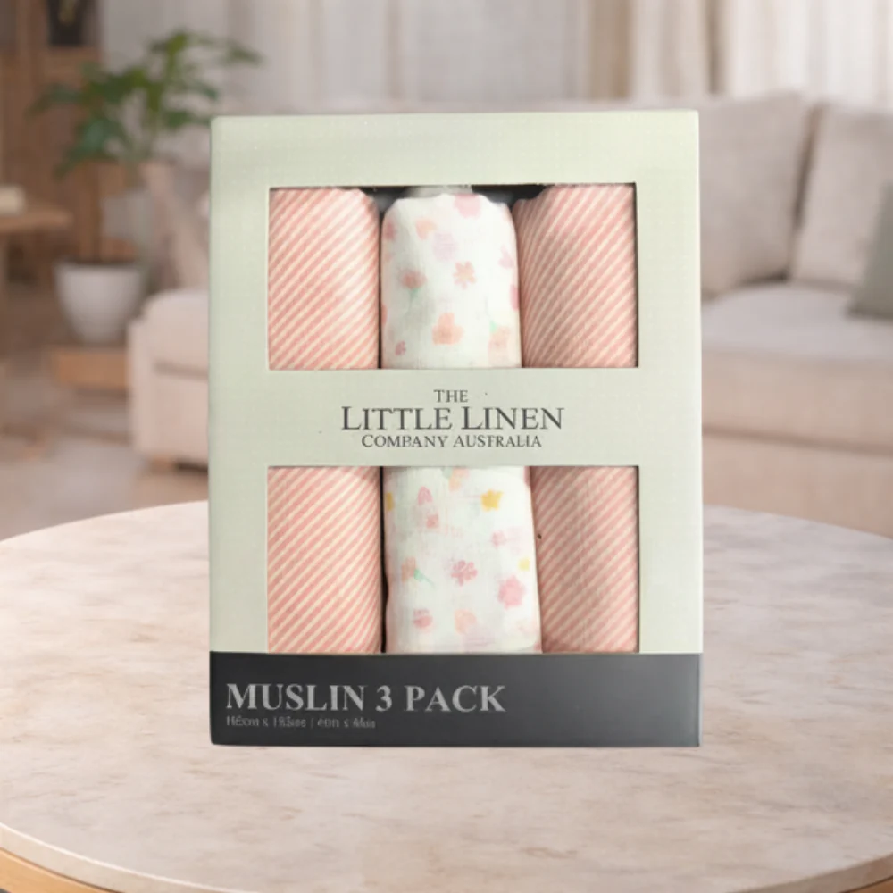 TLLC Muslin 3 Pack – Ballerina Bunny Prints
