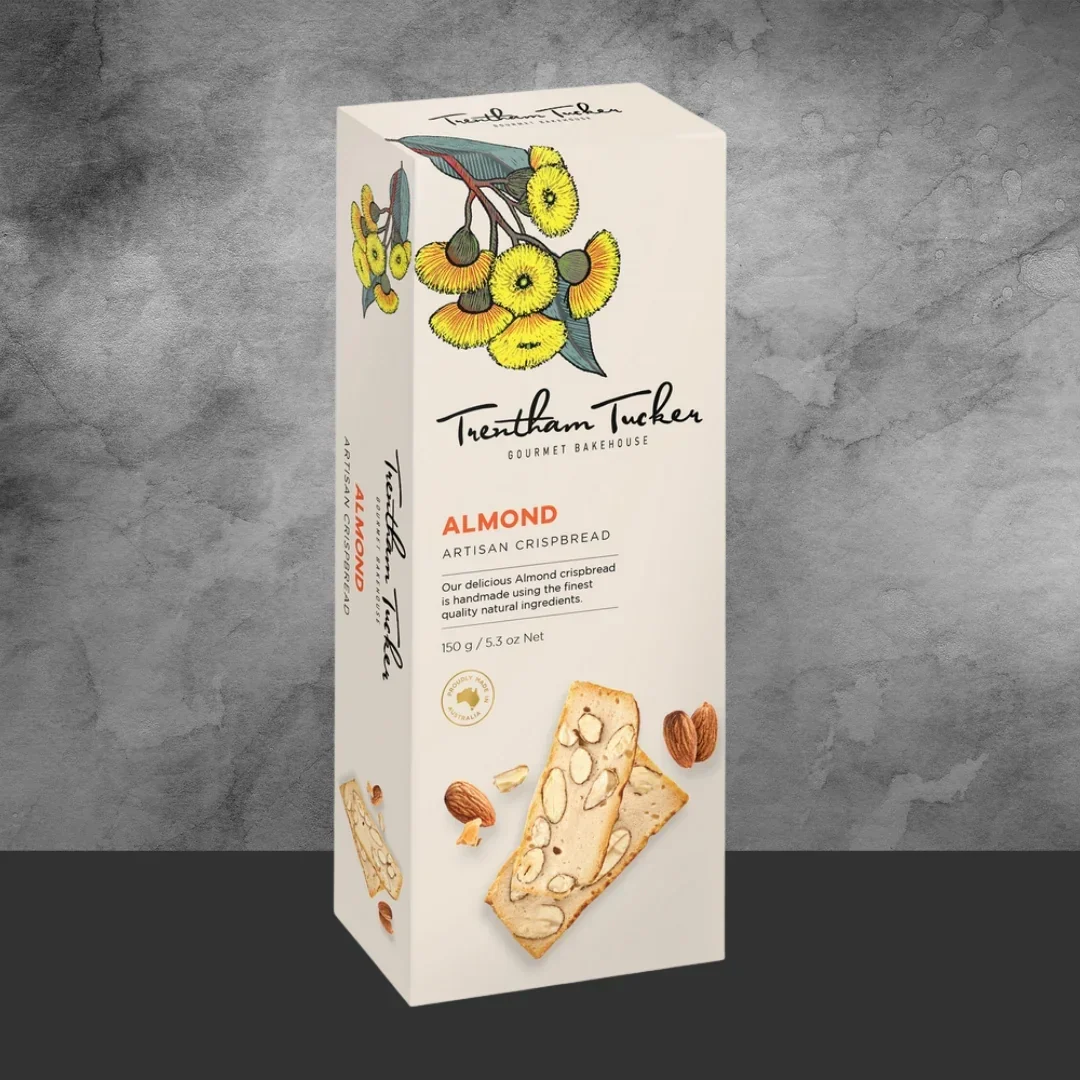 TRENTHAM TUCKER ALMOND CRISPBREAD BOX 150G - Image 2
