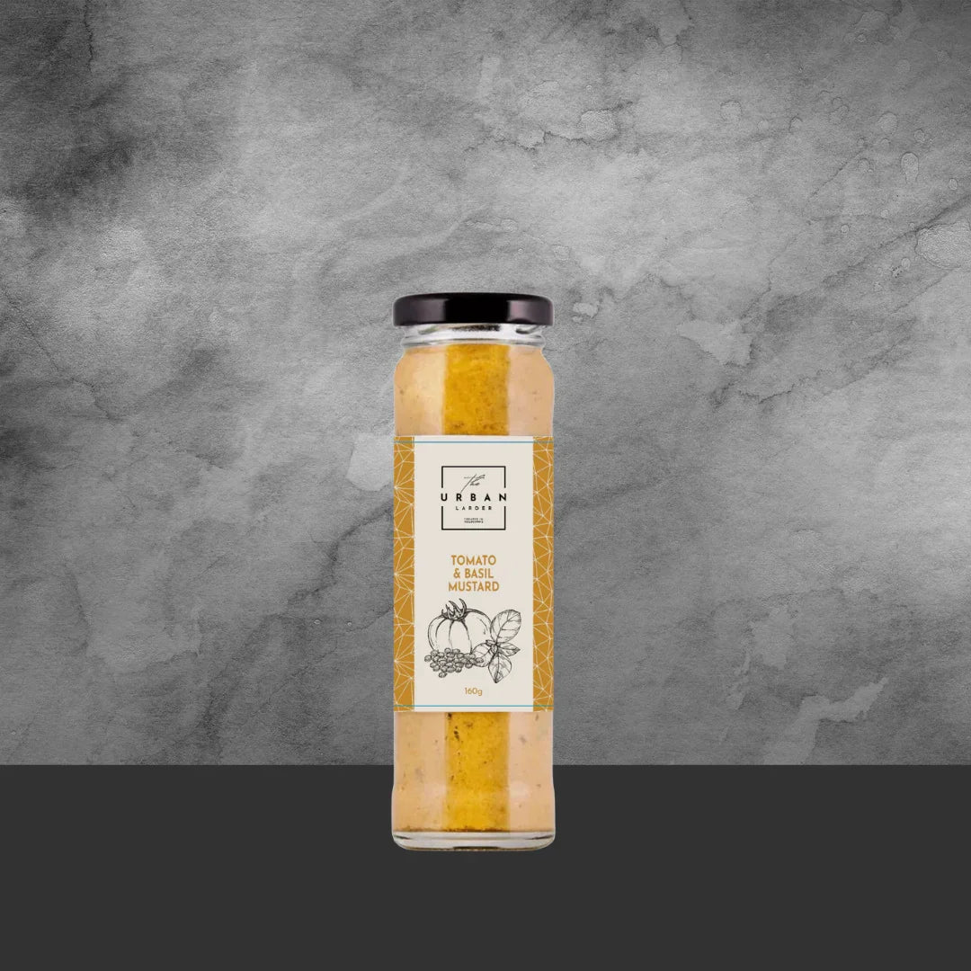 Urban Larder Tomato & Basil Mustard 160g - Image 2