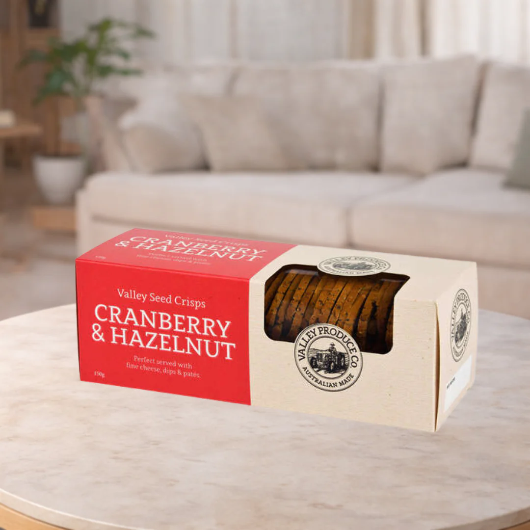 Valley Produce Co Cranberry & Hazelnut Seed Crisps 150g