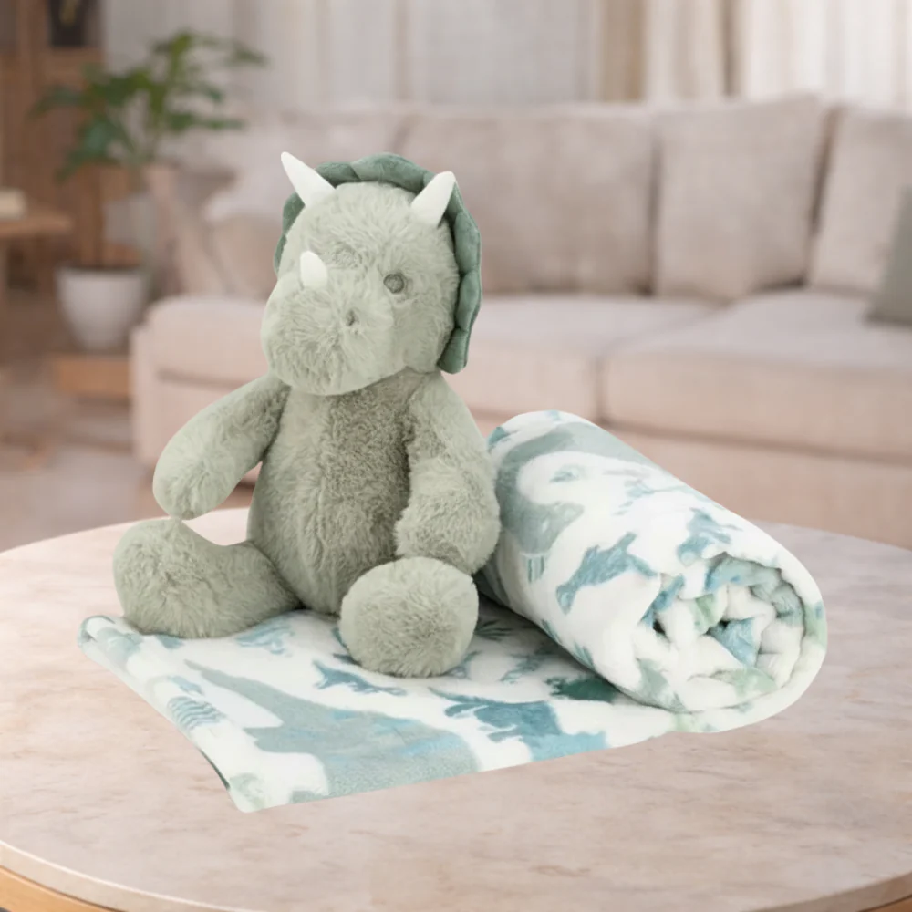Weegoamigo Plush Toy & Blanket – Roary McRllroy Dinosaur