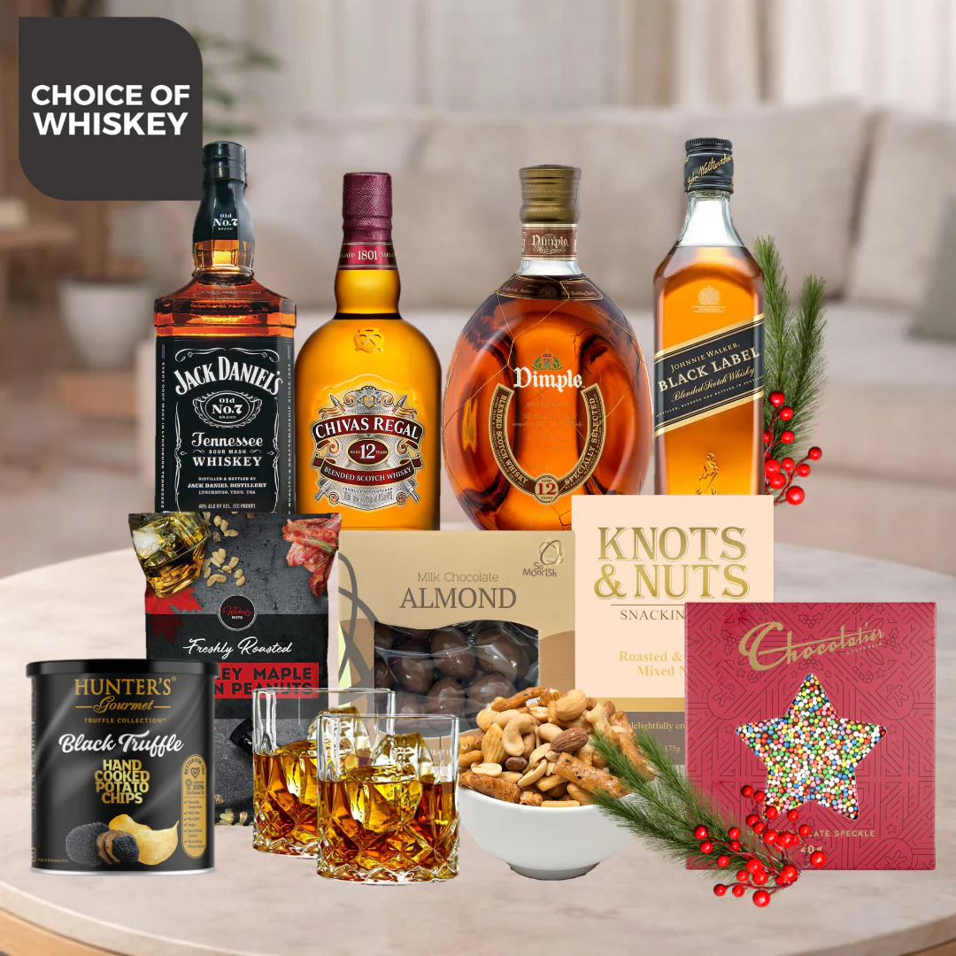 Whiskey & Snack Christmas Hamper