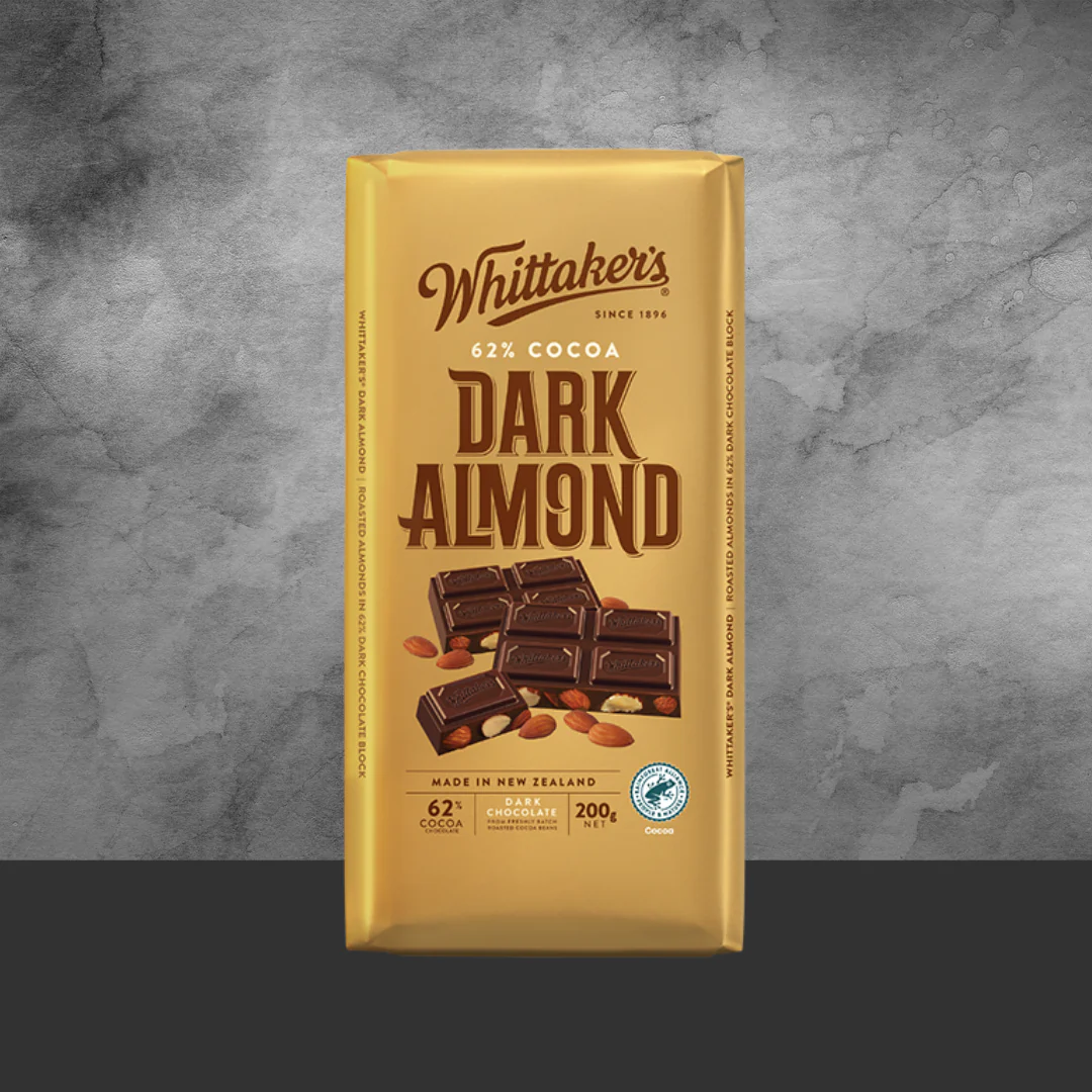 Whittaker's Block Choc 62% Dark Almond 200g - Image 2