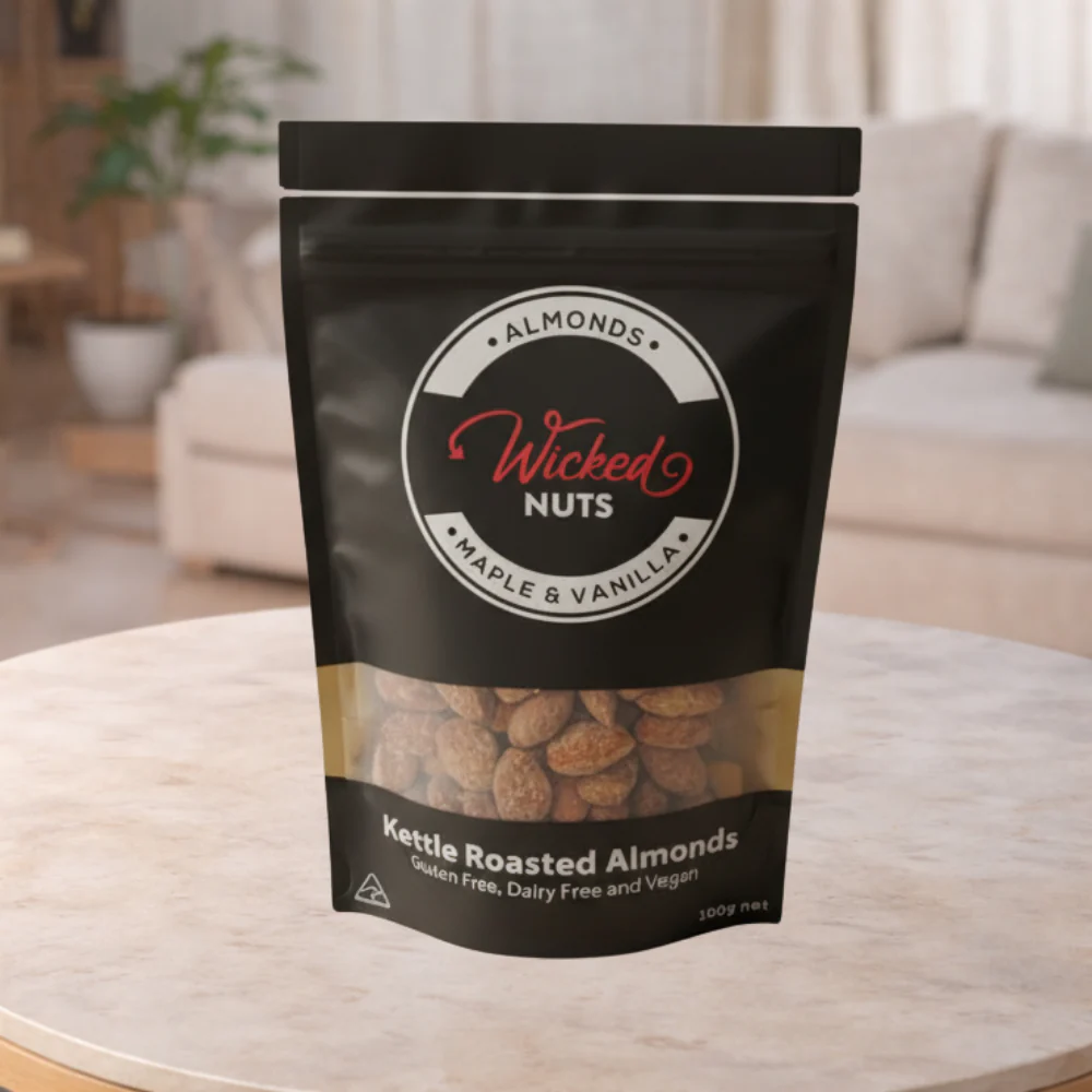 Wicked Nuts Maple Vanilla Almonds Craft Nuts 100g