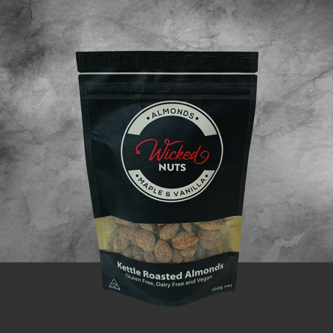 Wicked Nuts Maple Vanilla Almonds Craft Nuts 100g - Image 2