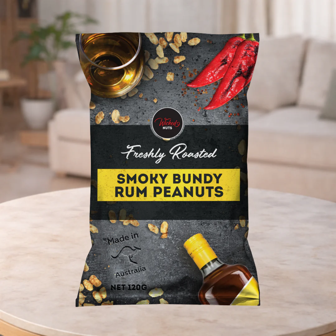 Wicked Nuts Smokey Spiced Rum Infused Peanuts 120g